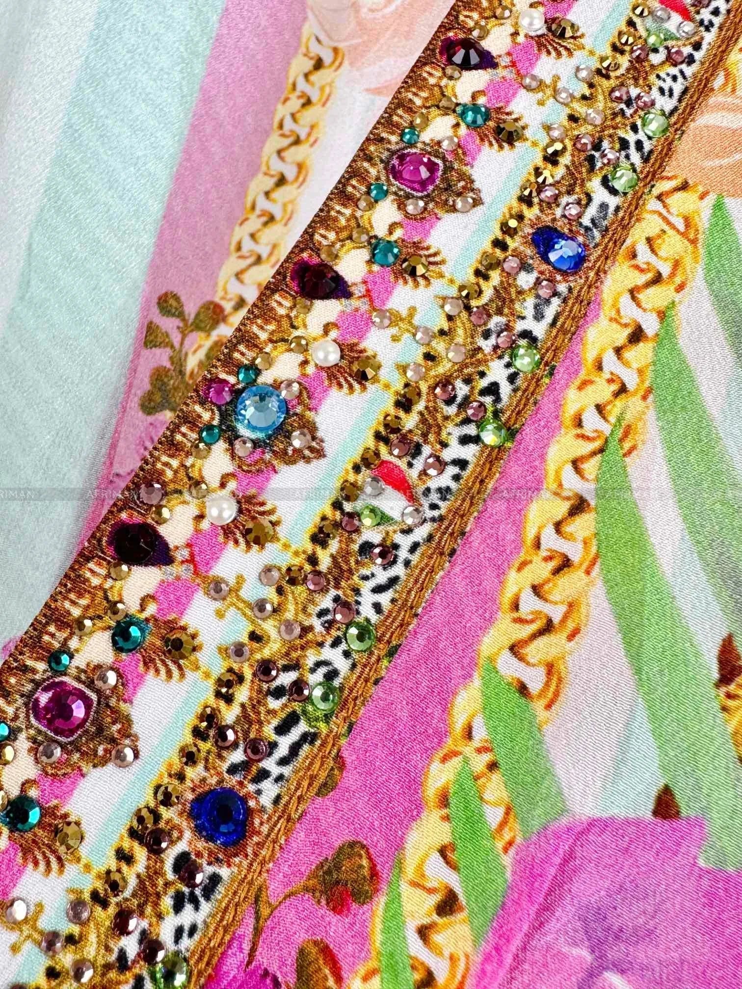 Designer Dress 2024 Resort wear Spring New V Neck Pink Leopard Print